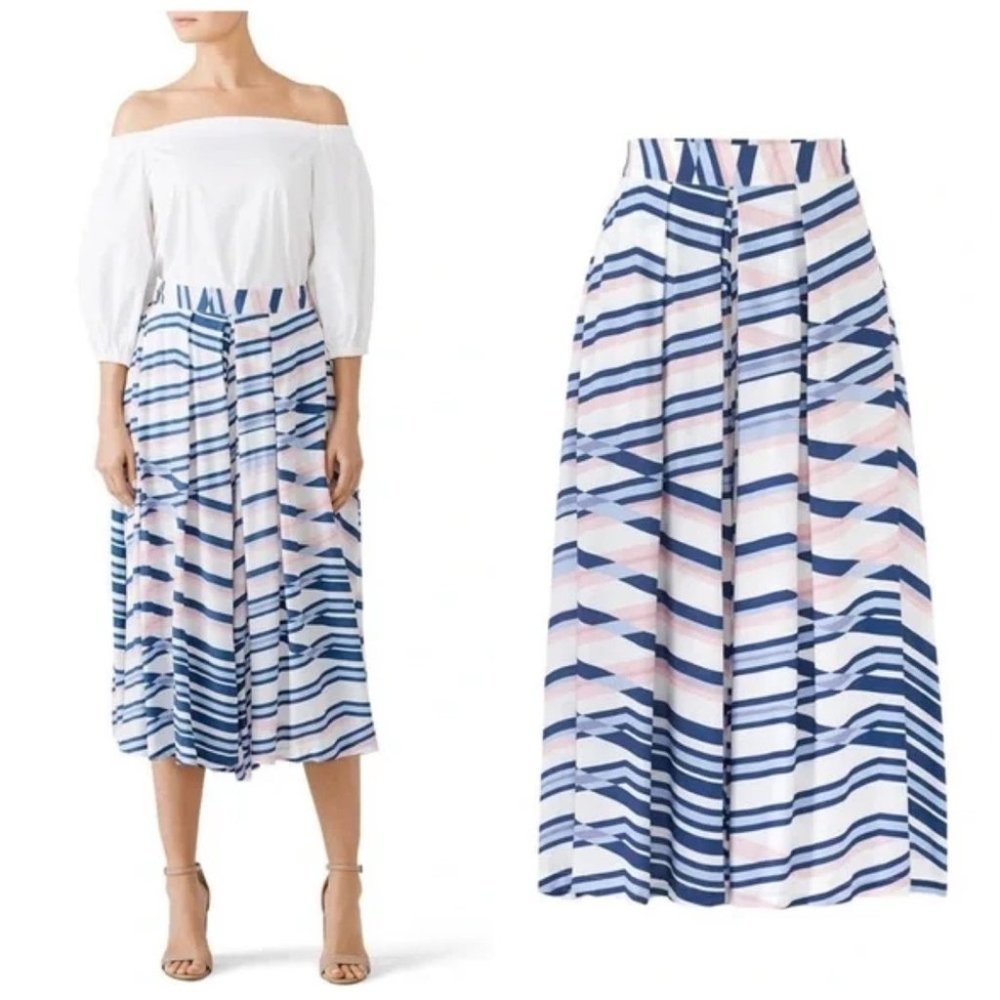 Yumi Kim Montauk Bermuda Culottes Wide Leg Purple Pink Stripe Palazzo Pant